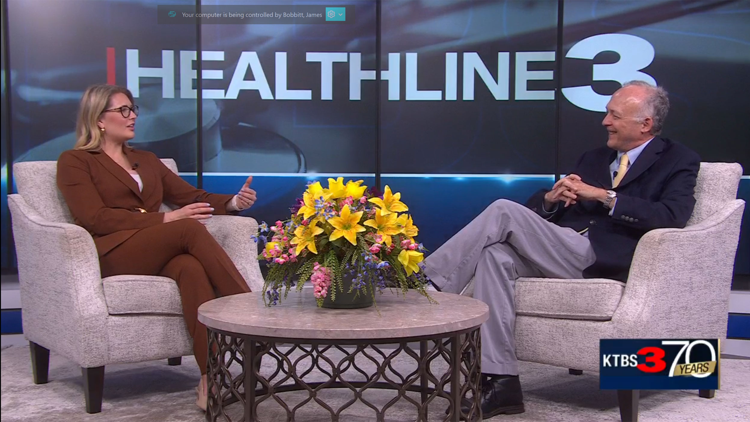 Dr. Frederick J. White, III discusses hypertension on KTBS Healthline 3